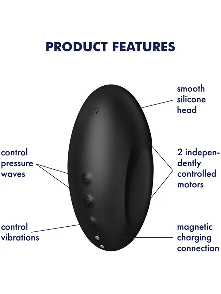 Satisfyer Vulva Lover 3 Black - Gaisa spiediena vibrators 2