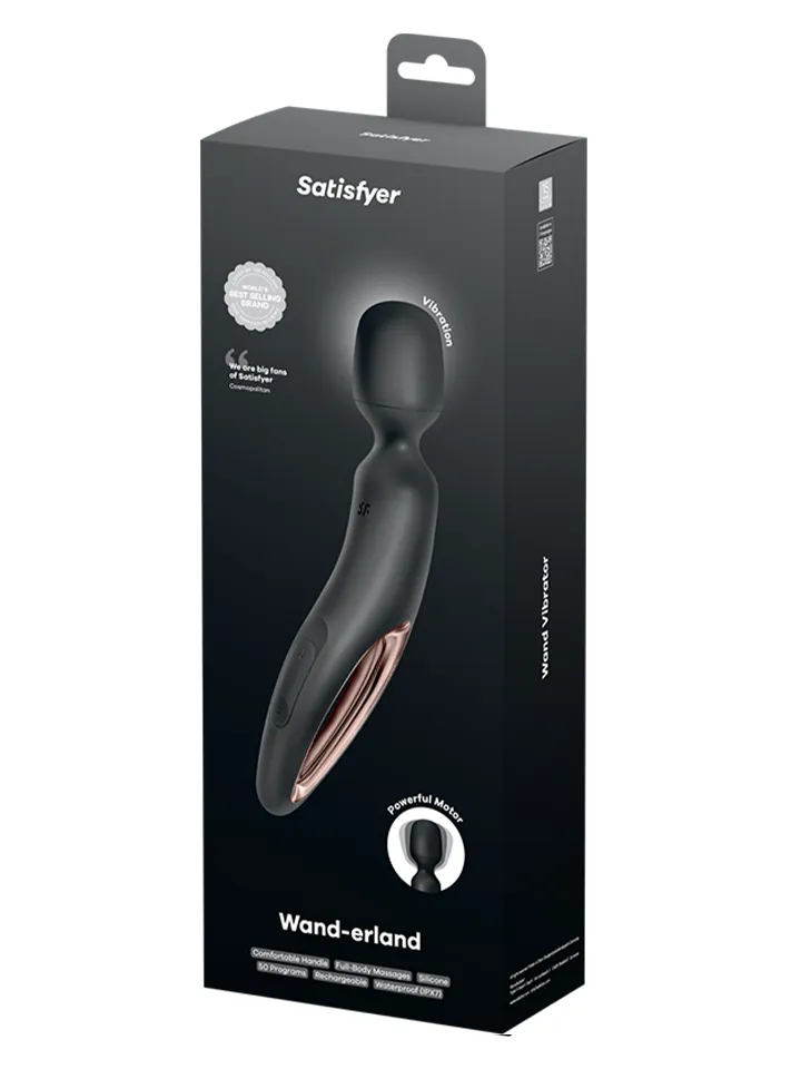 Satisfyer Wand-Erland Black/Rosegold - Burvju nūjiņa / masāžas zizlis 4 [full]