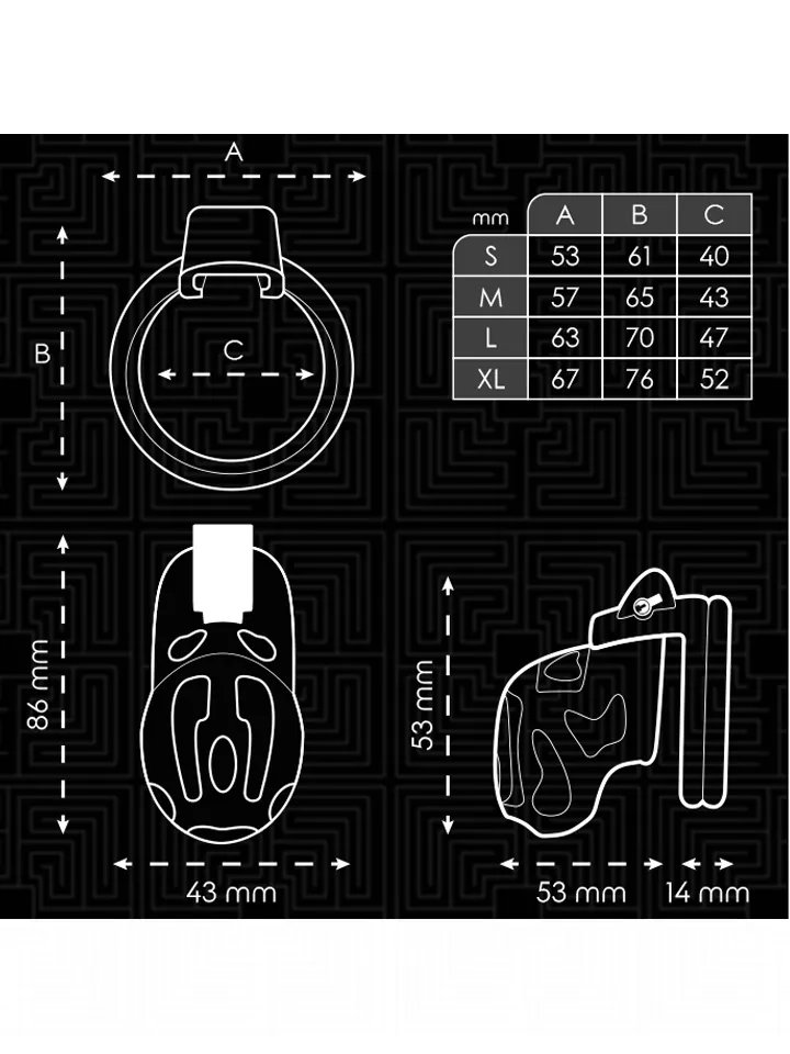 Sealed Crypt Penis Cage 8 cm - Šķīstības būris 3 [full]
