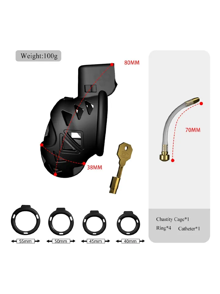 Sevanda Rattlesnake Chastity Cage Short - Dzimumlocekļa būris 2 [full]