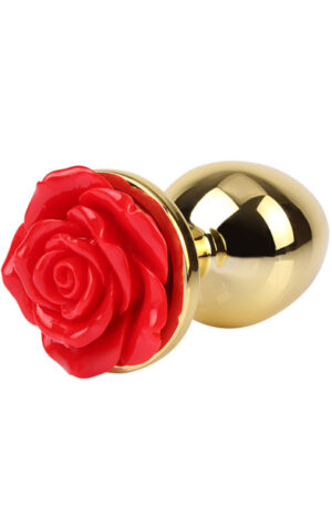 Showy Rose Anal Plug Medium Gold/Red - Anālais spraudnis metāla 1