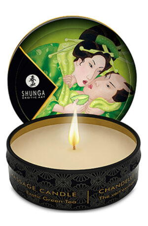 Shunga Erotic Art Massage Candle Exotic Green Tea 30ml - Masāžas sveces 1