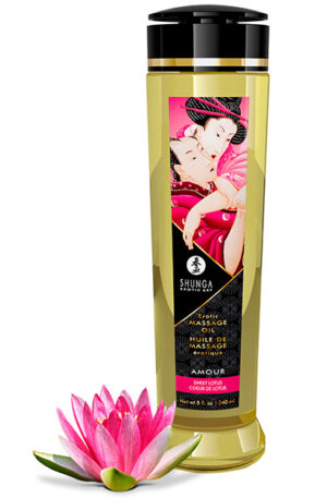 Shunga Massage Oil Amour Sweet Lotus 240ml - Lotus masāžas eļļa 1