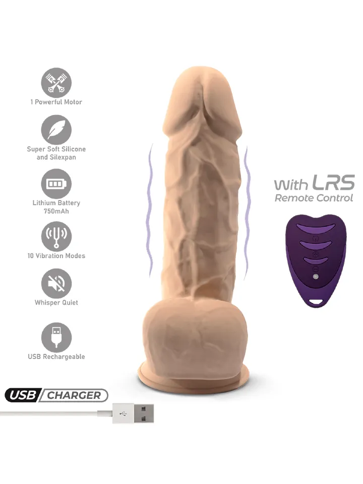 Silex-D Vibrating Dildo 21,5 cm - Vibrējošs dildo 2