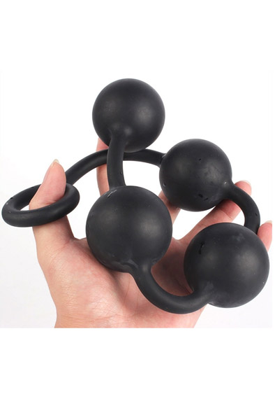 Silicone Anal Balls Quarty M 35 cm - Īpaši spīdīgas anālās krelles 2