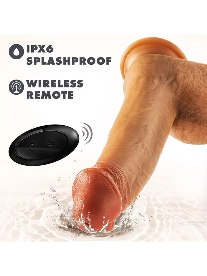 Silicone Dr. Phillips Thrusting Dildo 21,6 cm - Vibrējošs dildo 3 [full]
