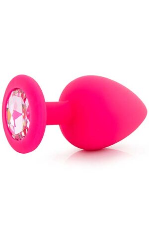 Silicone Plug With Gem Pink Large - Anālais spraudnis 1