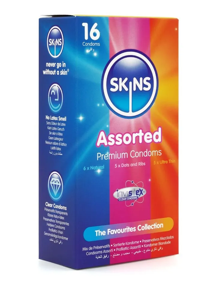 Skins Assorted Condoms 16-pack - Sajauc iepakojuma prezervatīvus 1 [full]