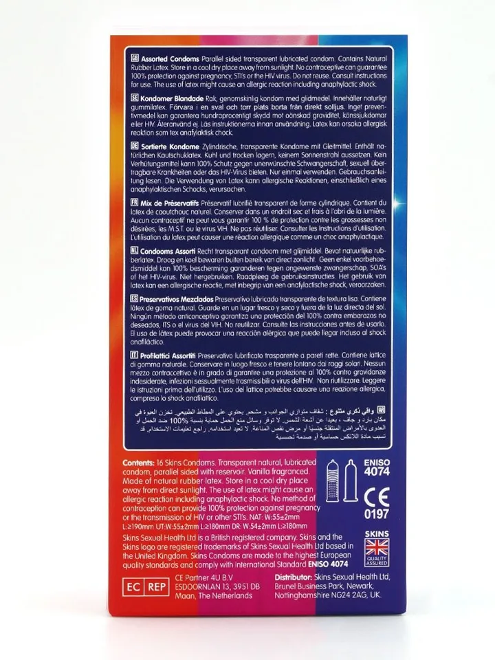 Skins Assorted Condoms 16-pack - Sajauc iepakojuma prezervatīvus 3 [full]