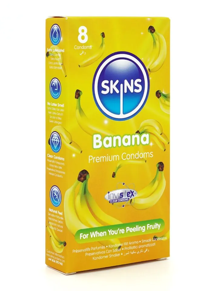Skins Banana Condoms 8-pack - Prezervatīvi 1 [full]