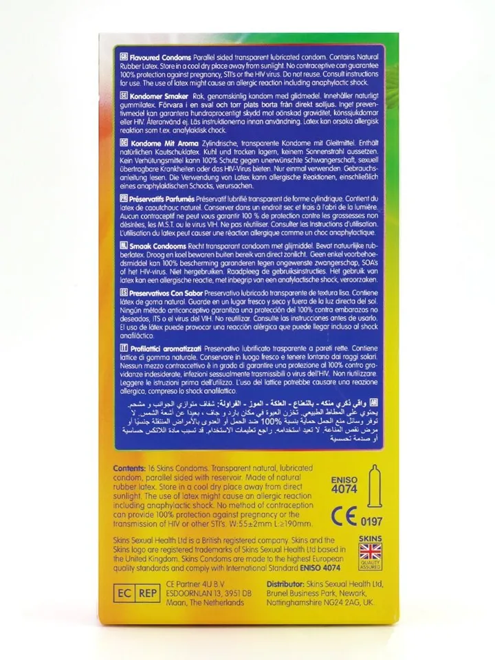 Skins Flavours Condoms 16-pack - Aromatizēti prezervatīvi 3 [full]
