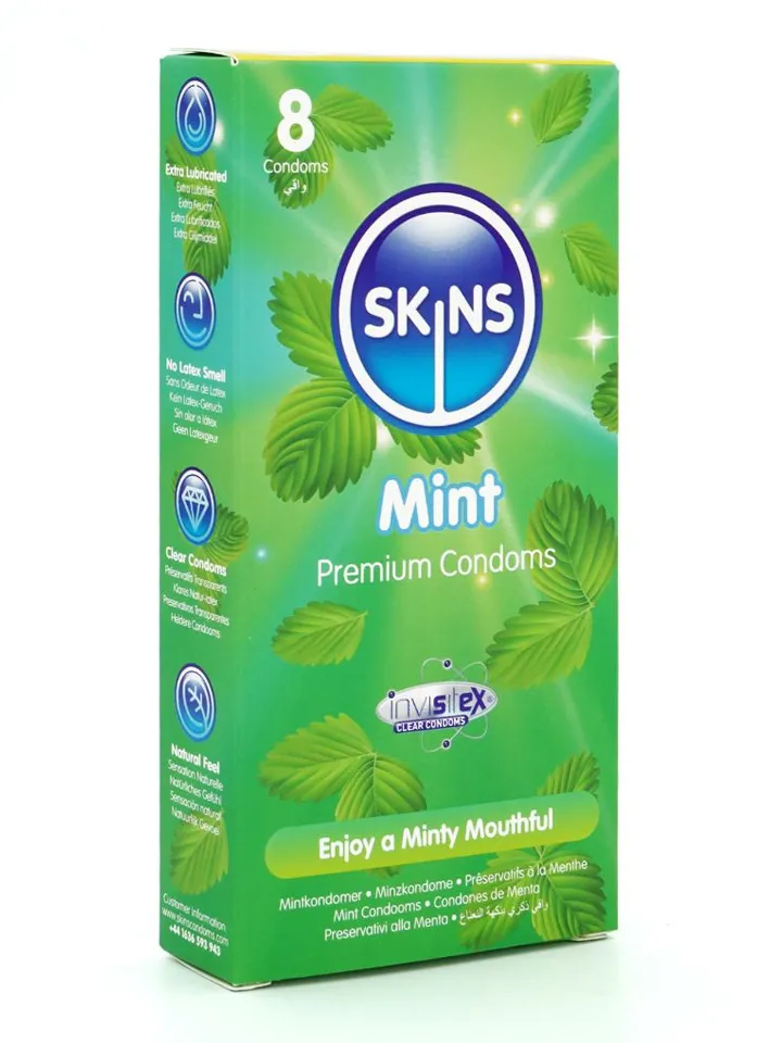 Skins Mint Condoms 8-pack - Prezervatīvi 1 [full]