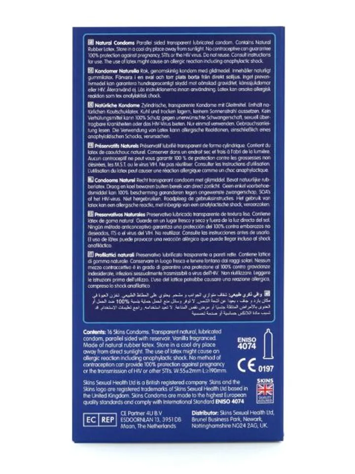 Skins Natural Condoms 16-pack - Prezervatīvi 4 [full]