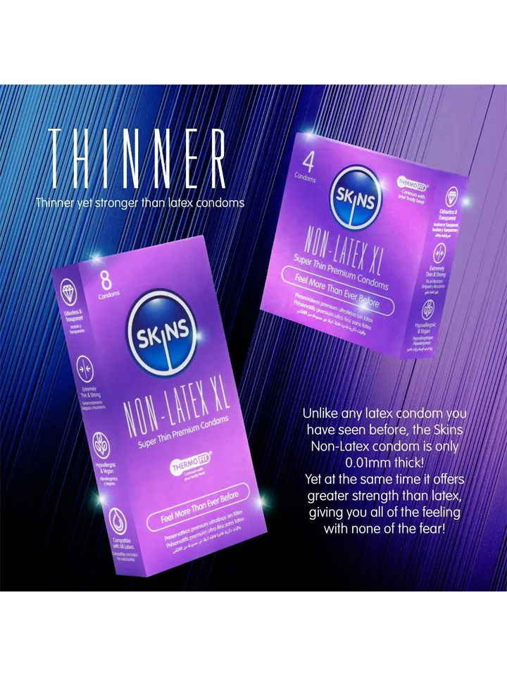 Skins Non-Latex XL Condoms 8-pack - Prezervatīvi 4 [full]