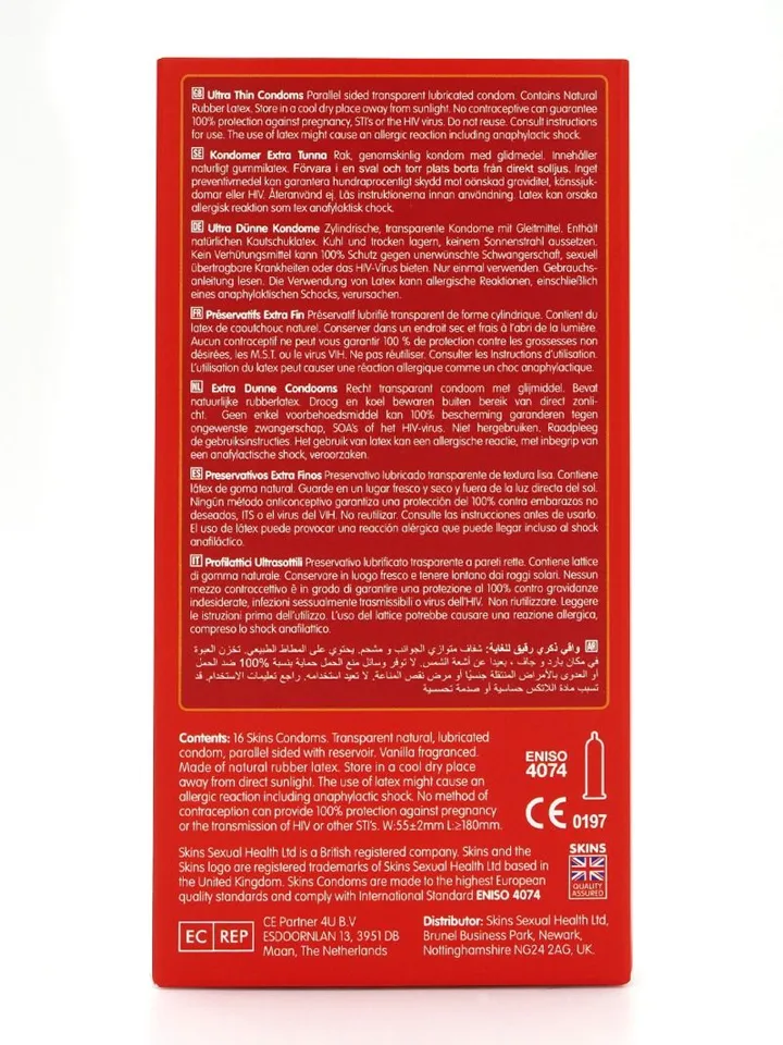 Skins Ultra Thin Condoms 16-pack - Plāni prezervatīvi 3 [full]