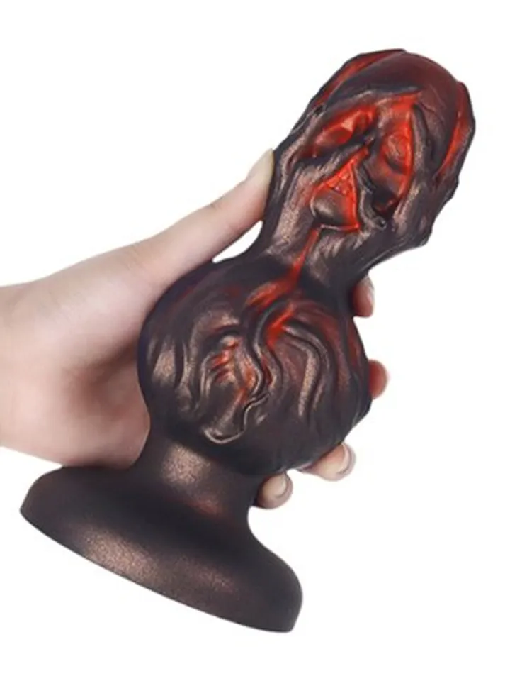 Skullis XL Plug Red/Black 20,5 cm - XL Buttplug 2 [full]