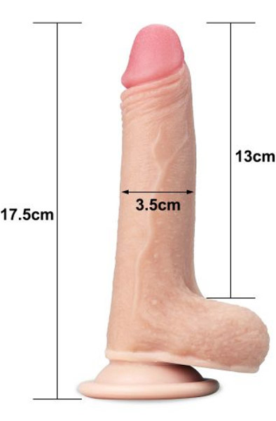 Sliding Skin Dual Layer Dildo 17,5 cm - Dildo 3