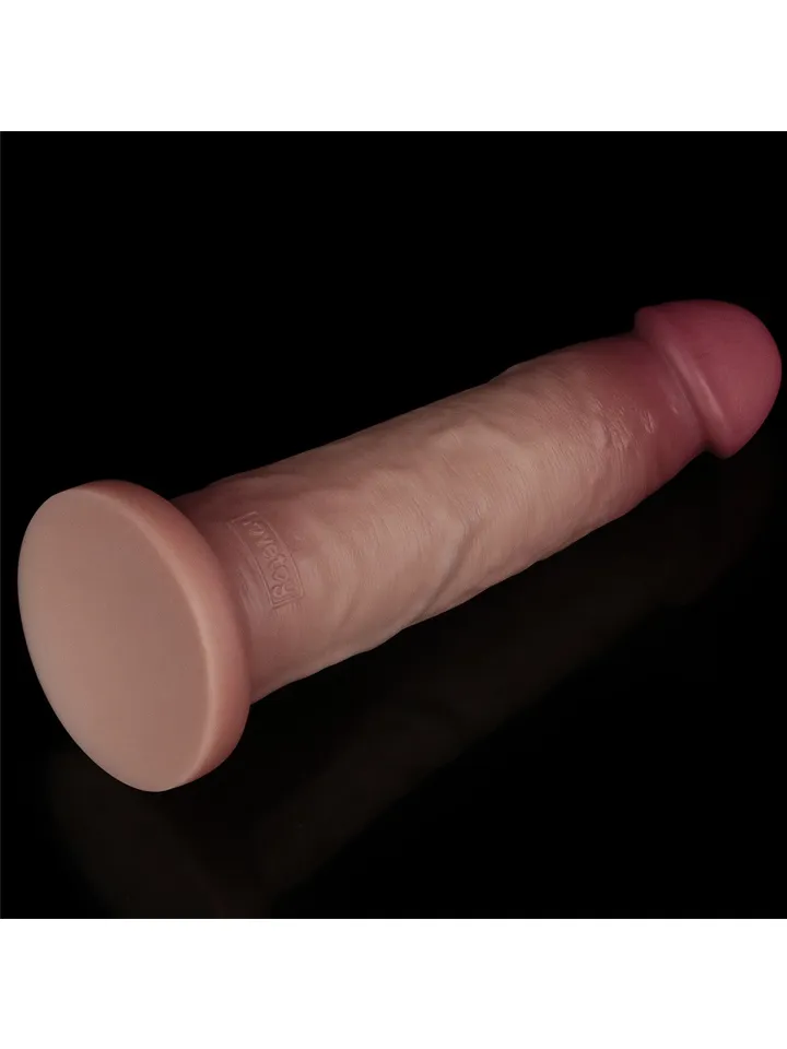 Sliding Skin Pro II Dual Layer Silicone Dildo 22,7 cm - Dzīvīgs dildo 4 [full]
