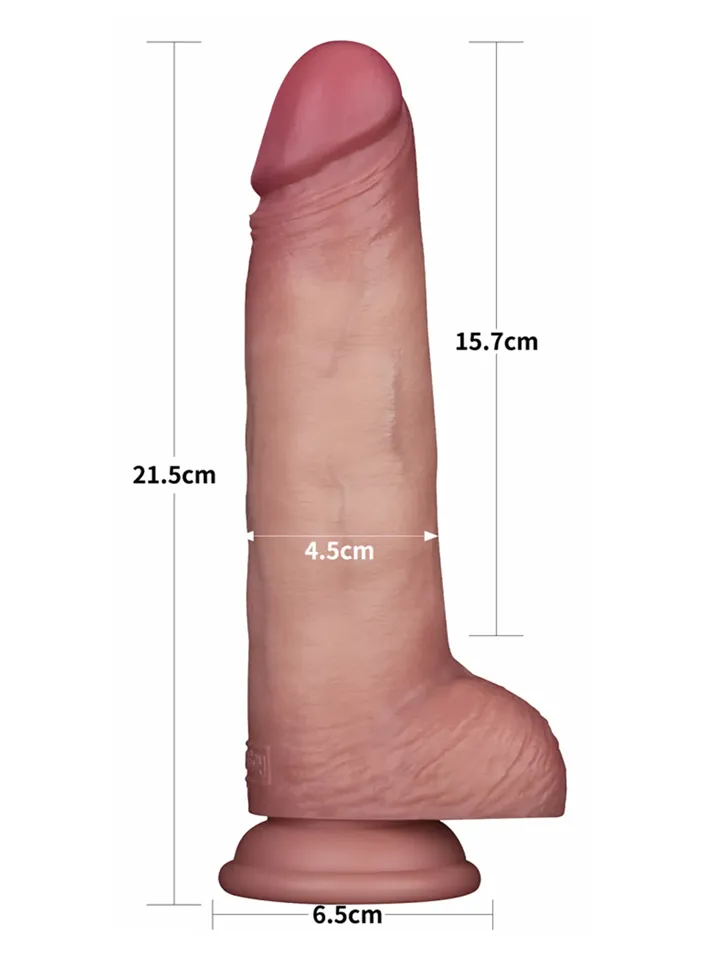 Sliding Skin Pro II Silicone Vibrating Dildo 21,5 cm - Vibrējošs paplašinātājs 2 [full]