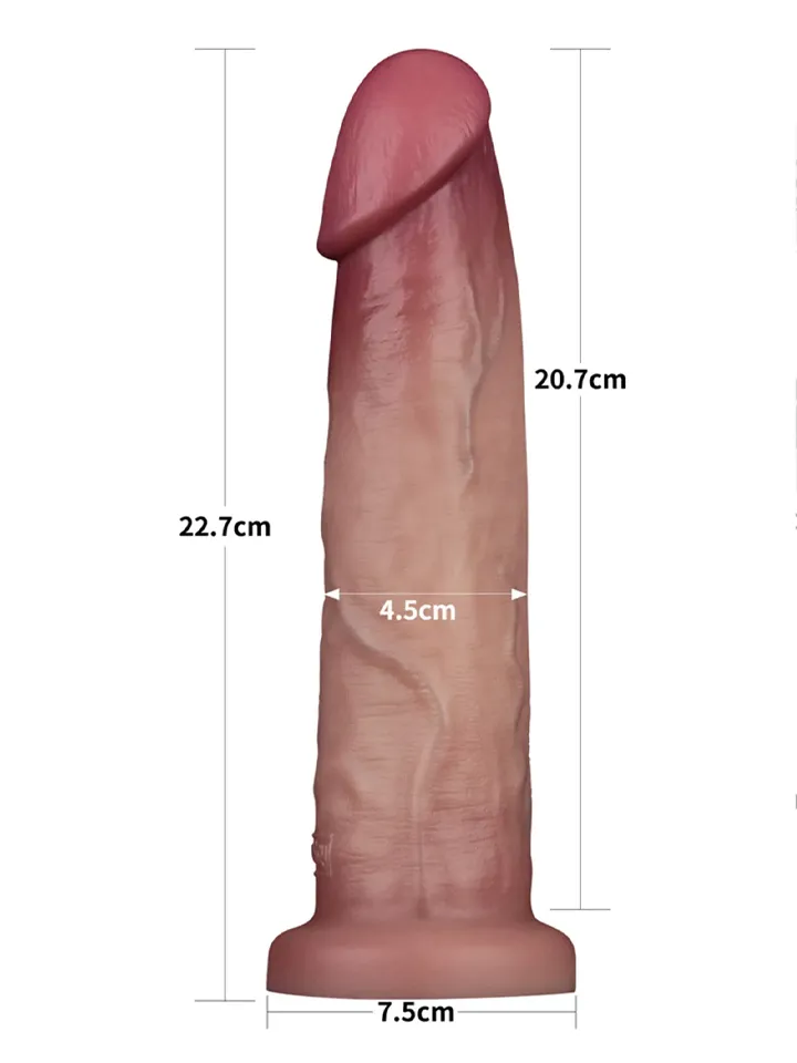Sliding Skin Pro II Silicone Vibrating Dildo 22,7 cm - Vibrējošs dildo 2 [full]