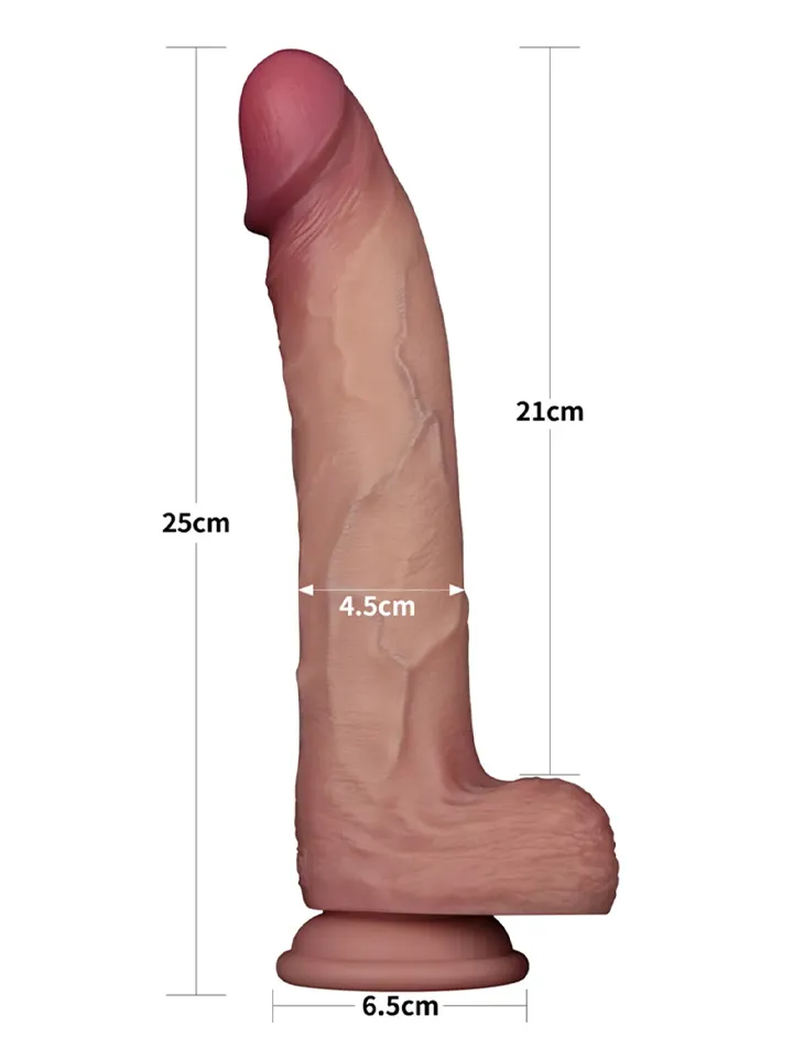 Sliding Skin Pro II Silicone Vibrating Dildo 25 cm - Vibrējošs dildo 2 [full]