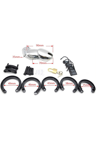 Sliver Male Chastity Cage CB6000 Medium - Šķīstības būris 3