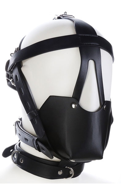 SM Harness Head Muzzle Black - Gag ar zirglietām 1
