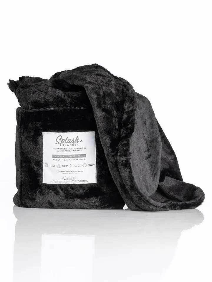 Splash Blanket Furlush Black On Black Medium - Seksa palagi 1 [full]