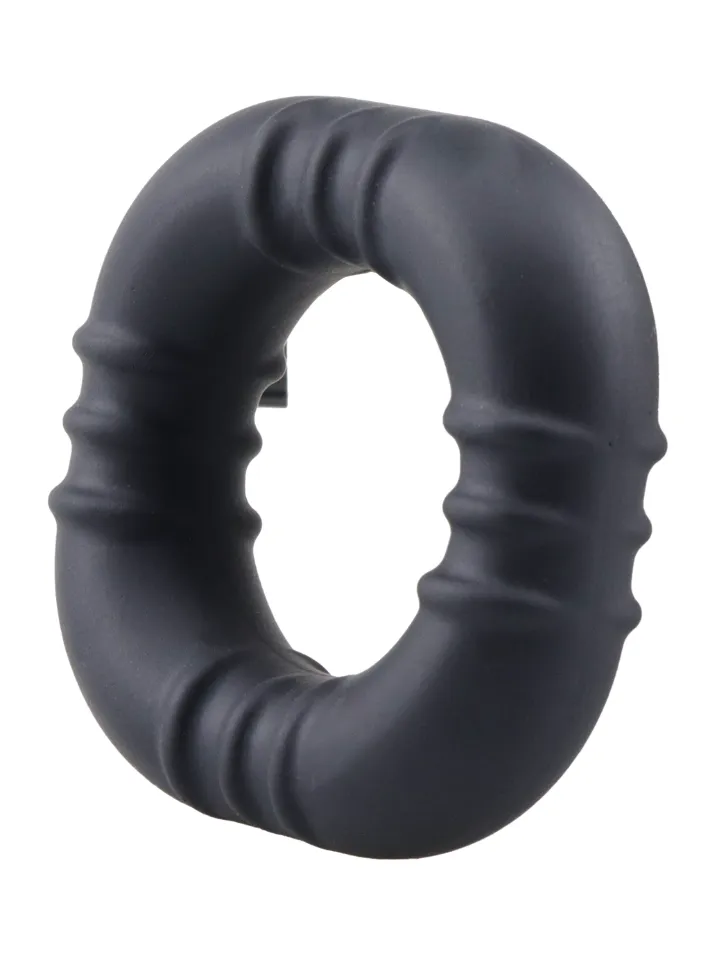 Square Fit Silicone Cock Ring Black - Gaiļa gredzens 2 [full]