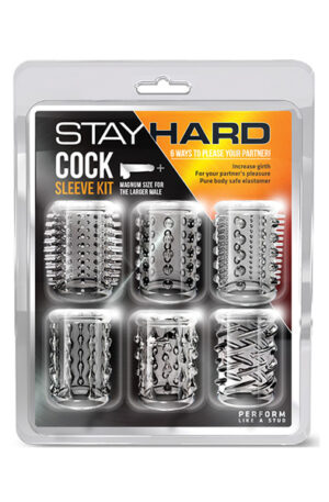 Stay Hard Cock Sleeve Kit Clear - Penisa piedurkne 1