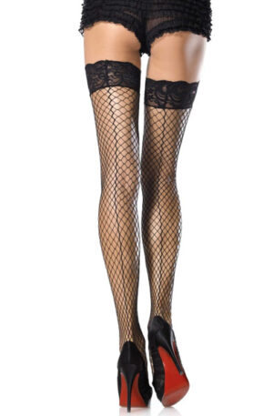 Stay Up Lace Top Thigh Highs Black - Zeķes 1