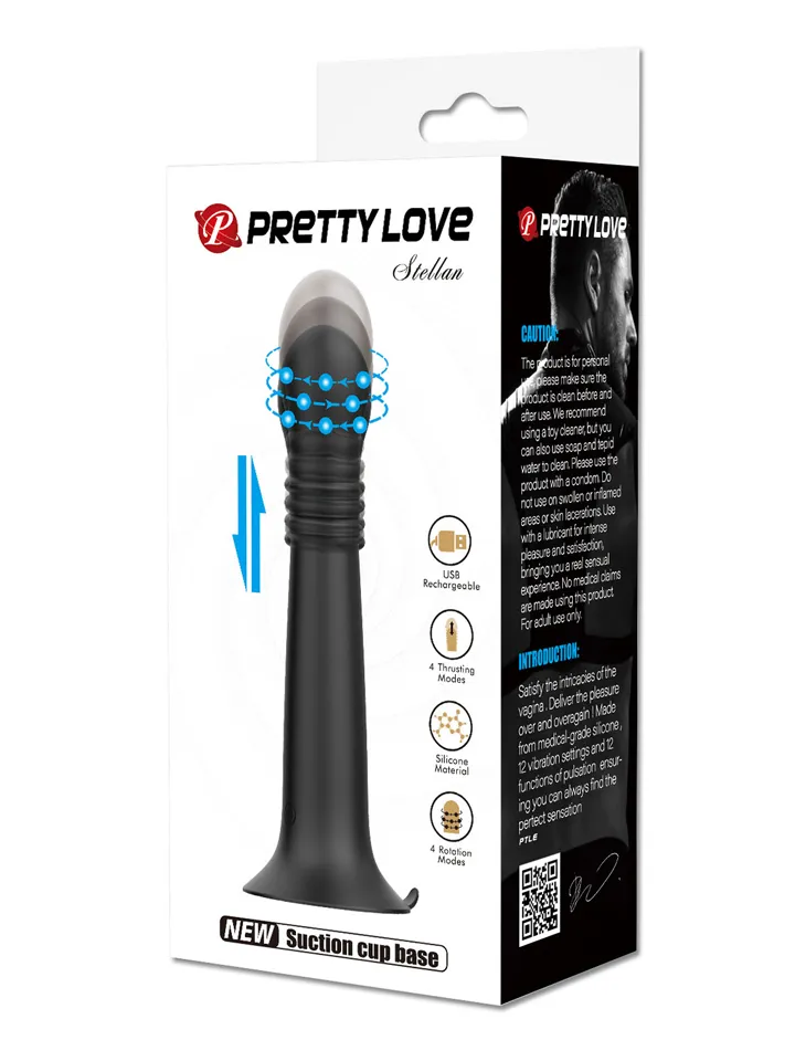 Stellan Thrusting & Rotating Wand Massager 23 cm - Vibrējošs dildo 3 [full]