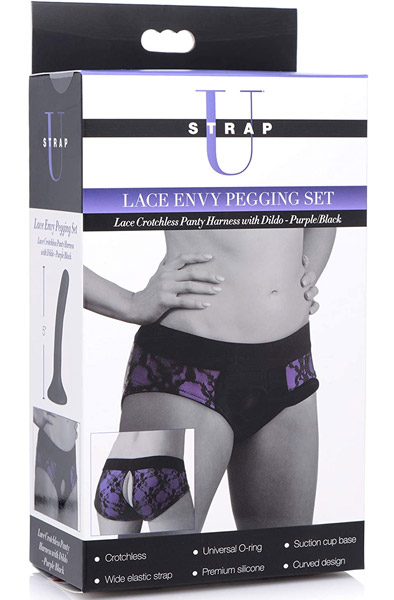 Strap U Envy Strap-on Harness With Dildo Purple - Siksna ar siksnām 3