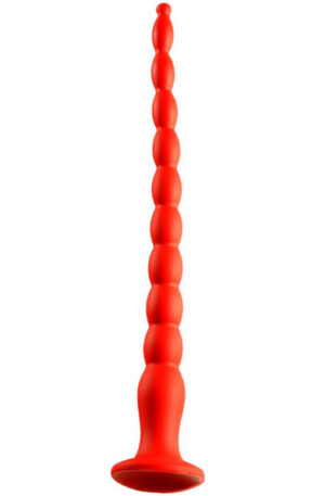 Stretch Worm Long Dildo Red 43cm - Īpaši garš anālais dildo 1