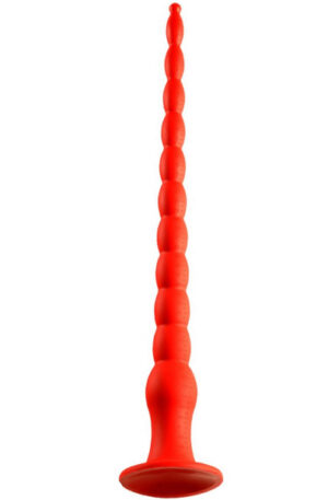 Stretch Worm Long Dildo Red 55cm - Īpaši garš anālais dildo 1