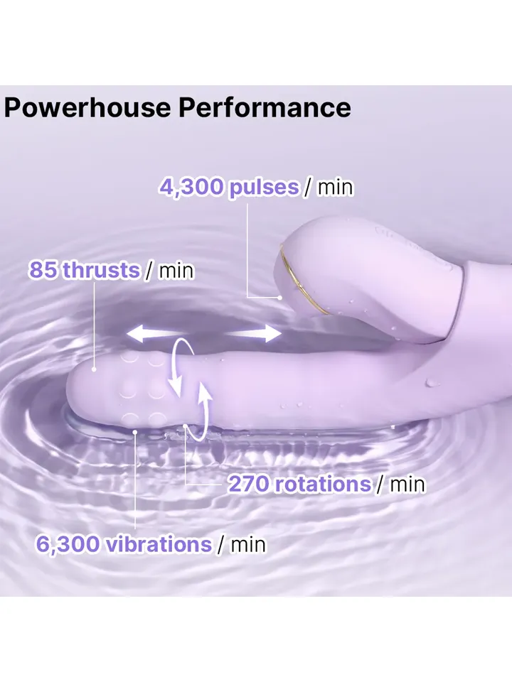 Svakom Duo Glow Thrusting Beaded Vibrator With App - Apkures trušu vibrators 2 [full]