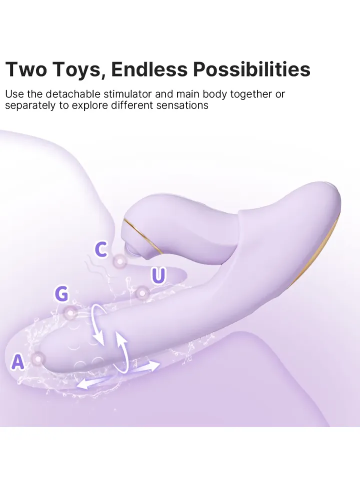 Svakom Duo Glow Thrusting Beaded Vibrator With App - Apkures trušu vibrators 3 [full]