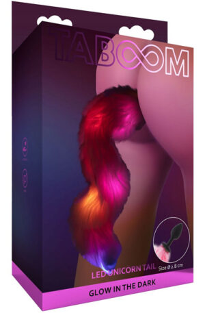 Taboom LED Unicorn Tail & Buttplug - Dzīvnieka astes anālais spraudnis 1