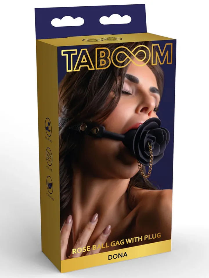 Taboom Rose Ball Gag With Plug - Gag bumba 4