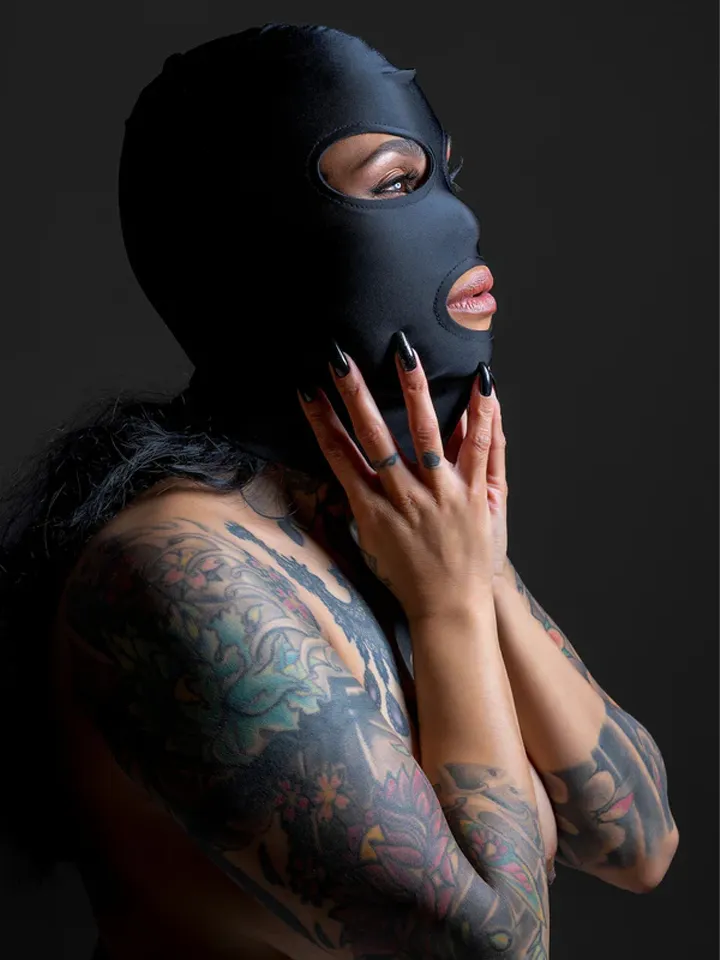 Taboom Spandex Hood Black - Maskas un aizsietas acis priekš BDSM 1 [full]