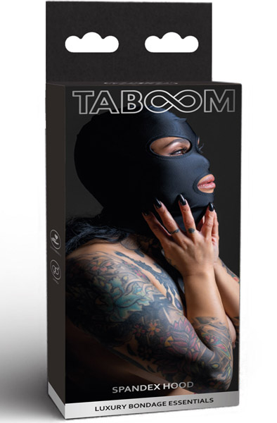 Taboom Spandex Hood Black - Maskas un aizsietas acis priekš BDSM 2