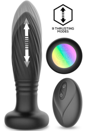 Tainy Thrusting Led Lighted Anal Plug With Remote - Vibrējošs anālais spraudnis 1
