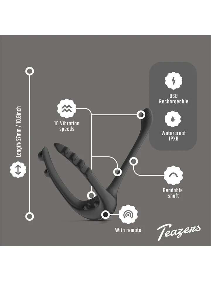 Teazers Triple Prostate Vibrator With Remote - Prostatas stimulators 2 [full]