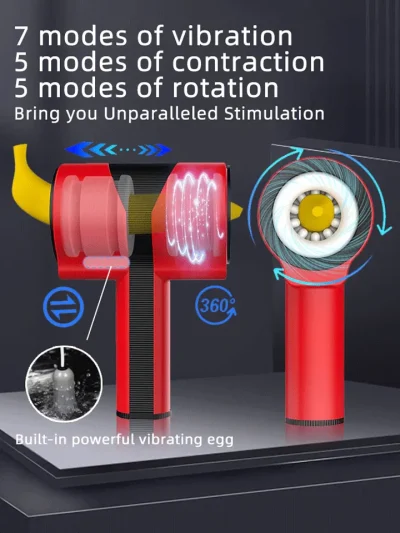 Teles Scoop Automatic Masturbator Twist & Turn Red - Automātiskais masturbators 2 [full]