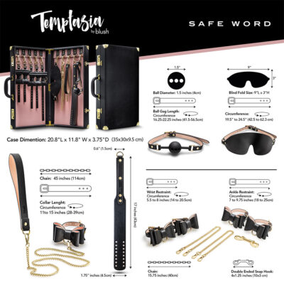 Temptasia Safe Word Bondage Kit With Suitcase - Verdzības komplekts 2