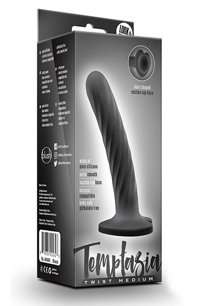 Temptasia Twist Medium Black 14 cm - Mazs dildo 2