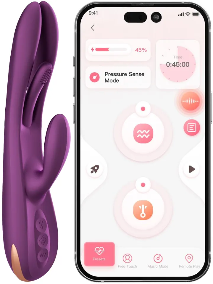 Terri App Controlled Tapping Rabbit Vibrator - Lietotņu kontrolēts trušu vibrators 1