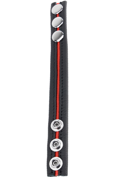The Red Cockring En Cuir Black/Red - Gaiļa gredzens 2