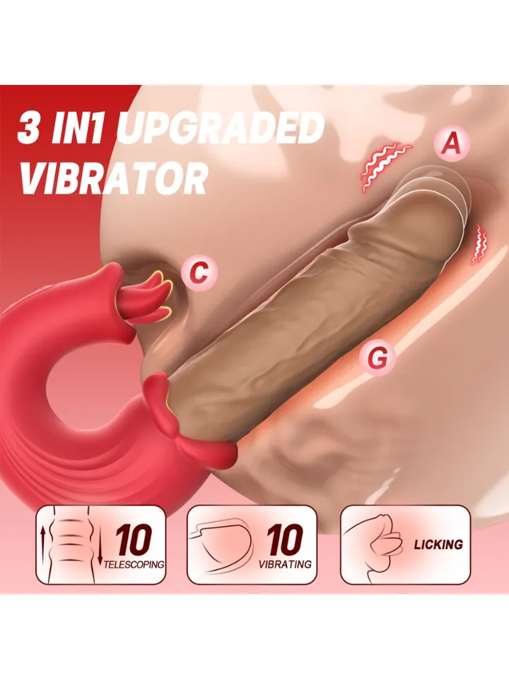 Thrust & Tease Thrusting & Vibrating Dildo - Vibrējošs dildo 2 [full]