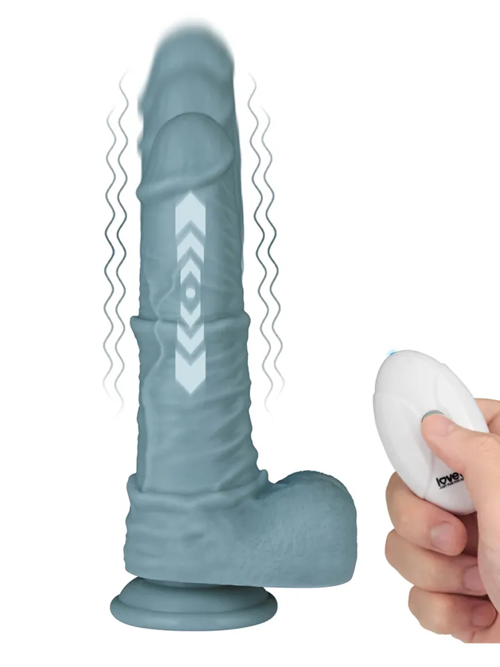 Thrusting & Vibrating Silicone Dildo 27,5 cm - Vibrējošs paplašinātājs 1 [full]